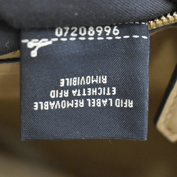 FENDI Vitello King FF Embroidered Baguette Canvas Shoulder Bag Cuoio