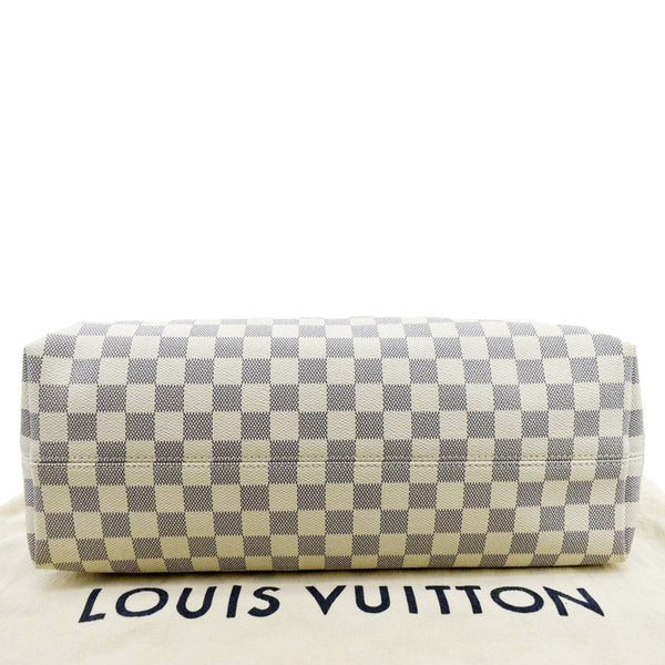 LOUIS VUITTON Graceful MM Damier Azur Hobo Shoulder Bag White