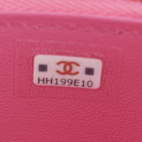 CHANEL Enamel Coco Hearts Small Quilted Leather Crossbody Vanity Case Pink