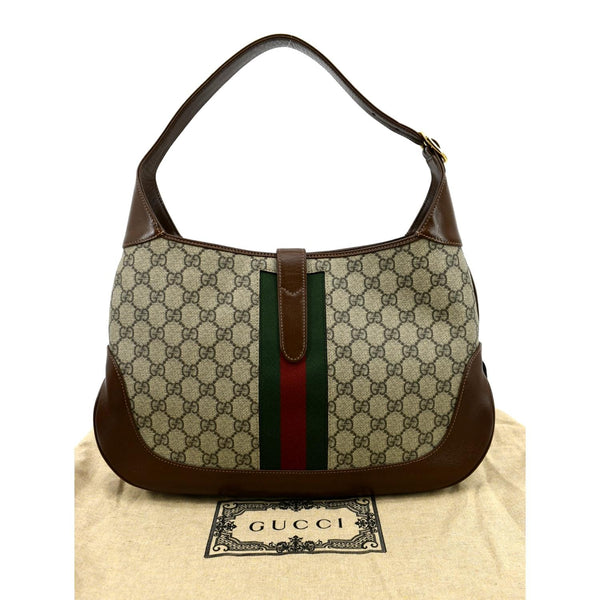 Gucci Jackie 1961 Medium GG Canvas Crossbody Bag in in Beige Color