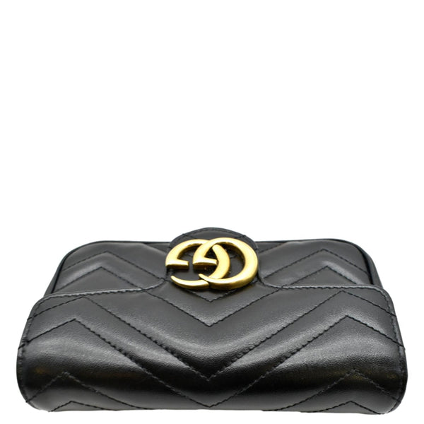 GUCCI GG Marmont Super Matelasse Leather Crossbody Bag Black 476433