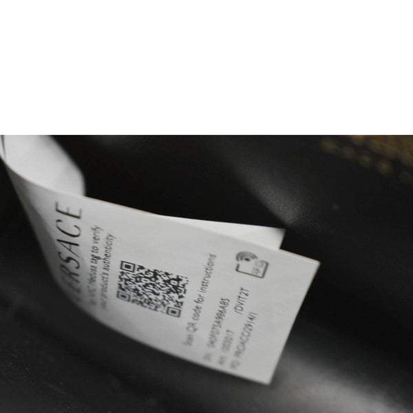 VERSACE La Medusa Leather Shoulder Bag Black