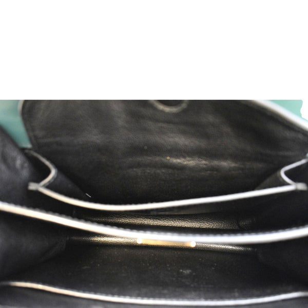 PRADA Cahier Swarovski Crystals Leather Shoulder Bag Green