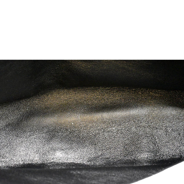 YVES SAINT LAURENT Sade Large Quilted Leather Clutch Bag Black