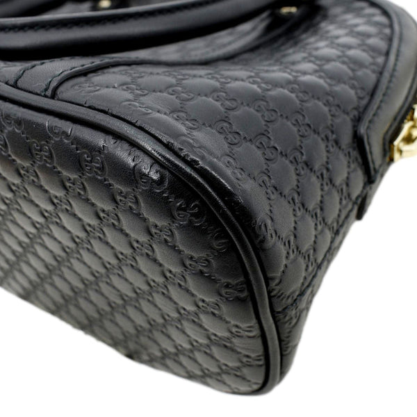 GUCCI Mini Dome Leather Crossbody Bag Black 449654