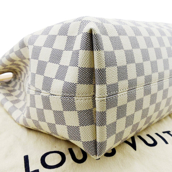 LOUIS VUITTON Graceful MM Damier Azur Hobo Shoulder Bag White
