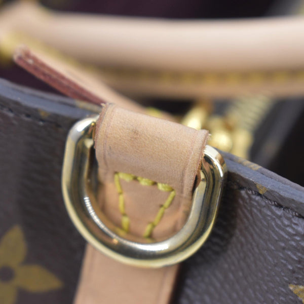 LOUIS VUITTON Montaigne BB Monogram Canvas Satchel Bag Brown