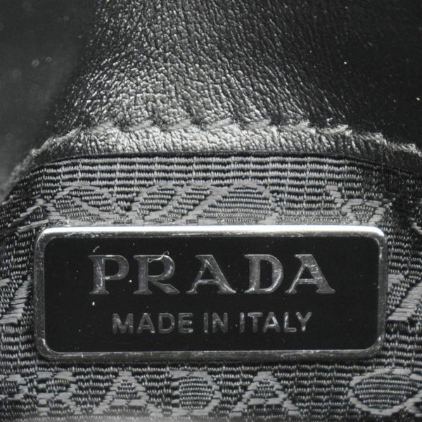 PRADA Cleo Mini Brushed Leather Crossbody Bag Black