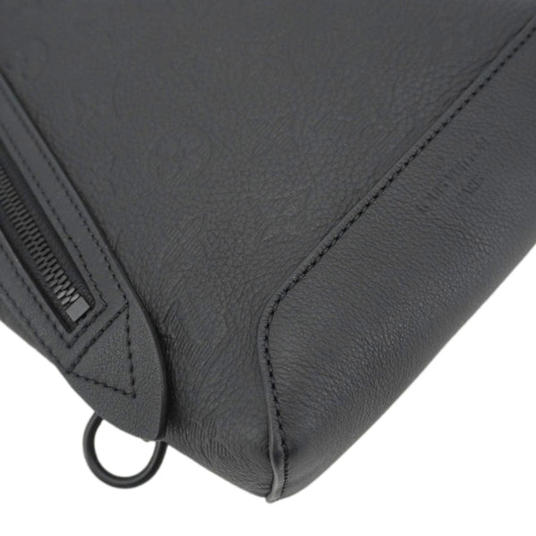 LOUIS VUITTON Duo Sling Monogram Shadow Backpack Bag Black