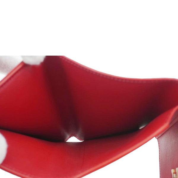 LOUIS VUITTON Capucines Taurillon Leather Compact Wallet Red