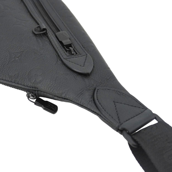 LOUIS VUITTON Duo Sling Monogram Shadow Backpack Bag Black