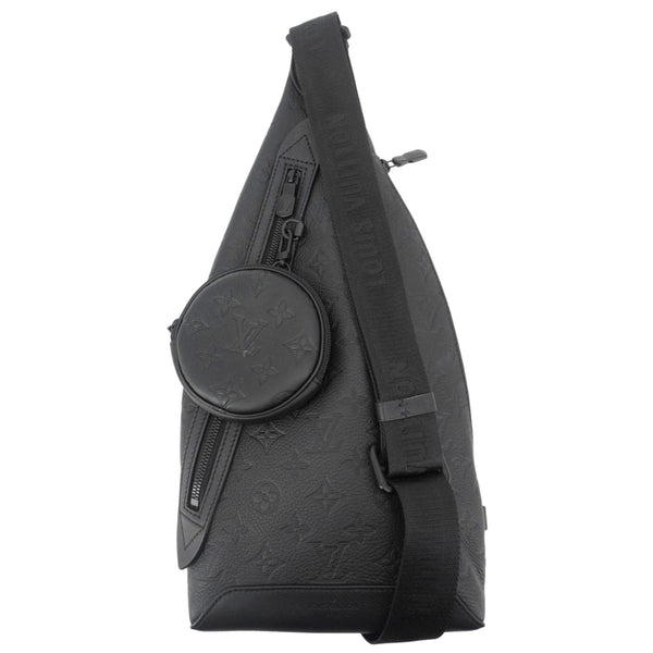 LOUIS VUITTON Duo Sling Monogram Shadow Backpack Bag Black