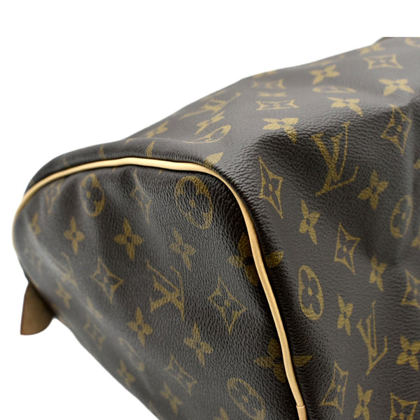 LOUIS VUITTON Speedy 35 Monogram Canvas Satchel Bag Brown