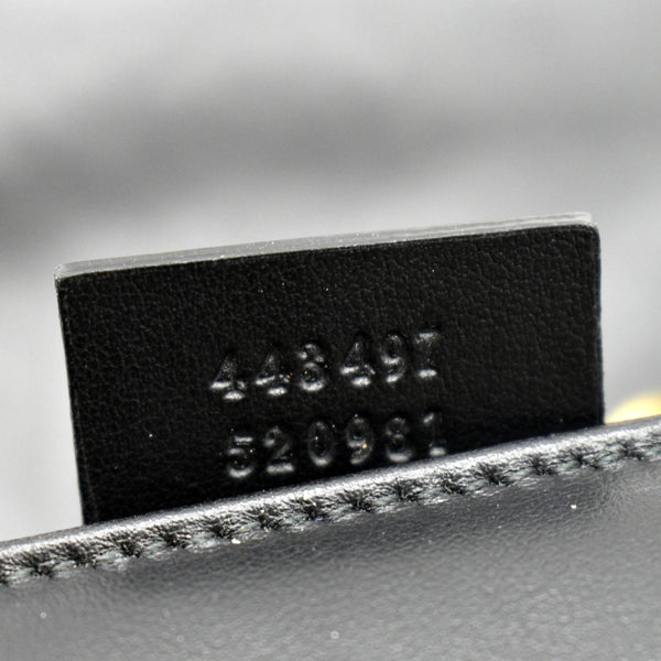 GUCCI GG Marmont Small Matelasse Leather Crossbody Bag Black 443497