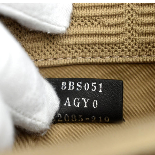 FENDI Mini Sunshine Plexiglass Technical Fabric Vitello Ceylon Shopper Tote Crossbody Bag Sand