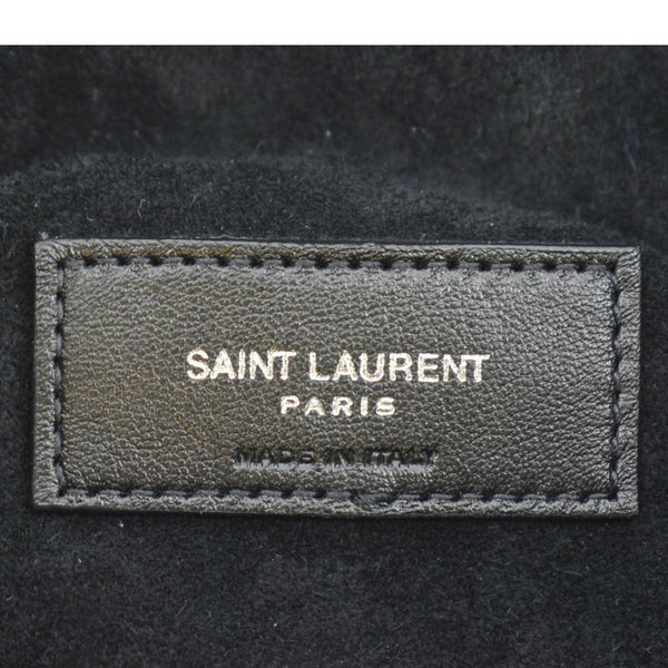 YVES SAINT LAURENT Pac Pac Ruched Leather Hobo Bag Black