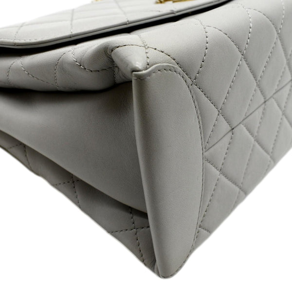 CHANEL Trendy Spirit Quilted Leather Shoulder Bag Grey
