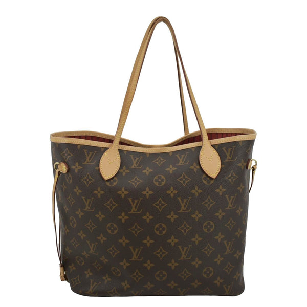 LOUIS VUITTON Neverfull MM Monogram Canvas Tote Bag Brown