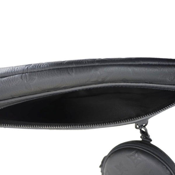 LOUIS VUITTON Duo Sling Monogram Shadow Backpack Bag Black