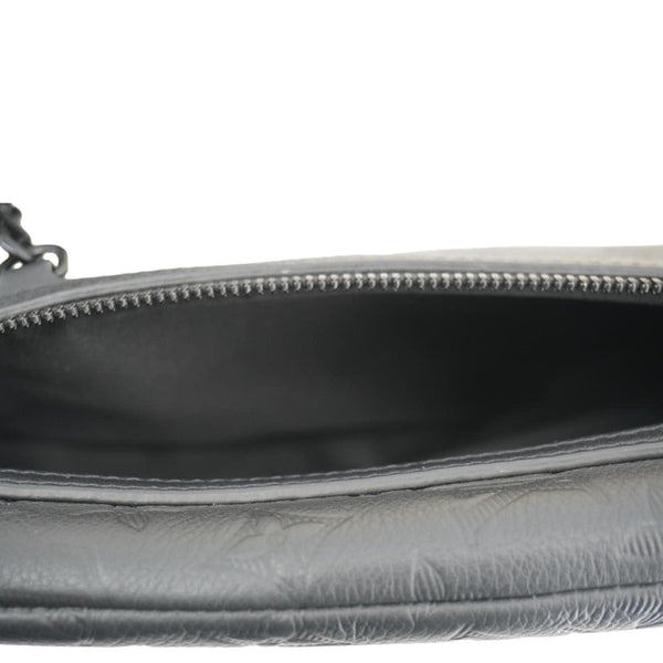 LOUIS VUITTON Duo Sling Monogram Shadow Backpack Bag Black