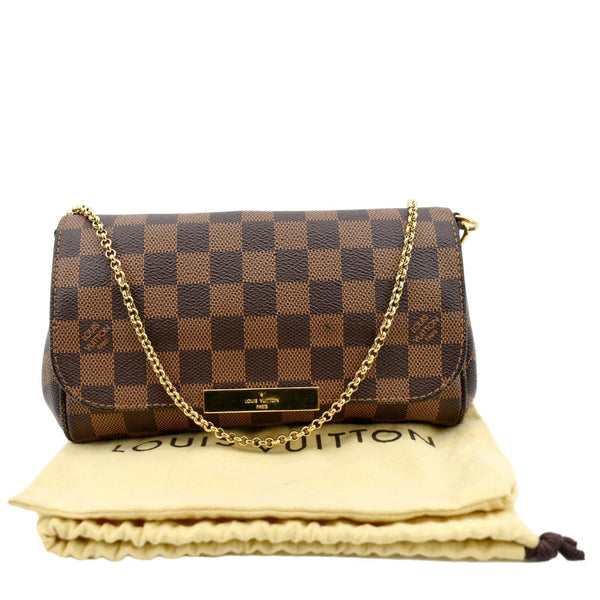 LOUIS VUITTON Favorite PM Damier Ebene Shoulder Bag Brown