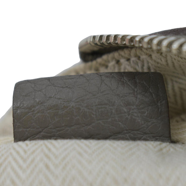 HERMES Victoria II Taurillon Clemence Leather Shoulder Bag Taupe