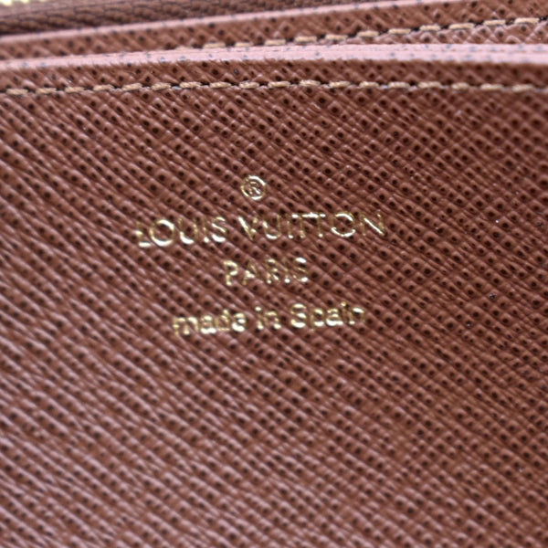LOUIS VUITTON Monogram Canvas Zippy Wallet Brown
