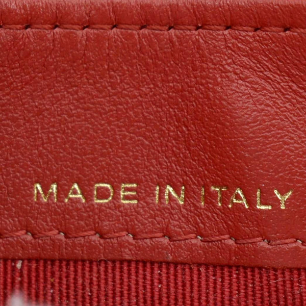 Chanel CC Card Holder Quilted Caviar Leather Wallet Red Color - Made in Italy