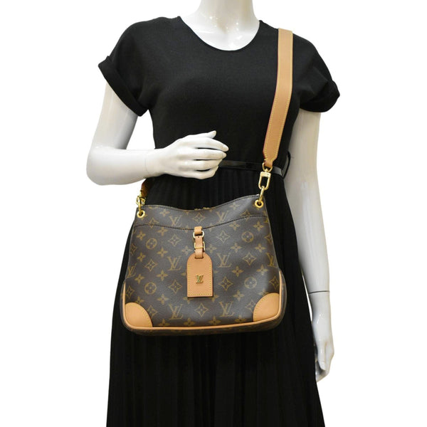 LOUIS VUITTON Odeon PM Shoulder Bag Brown dummy look