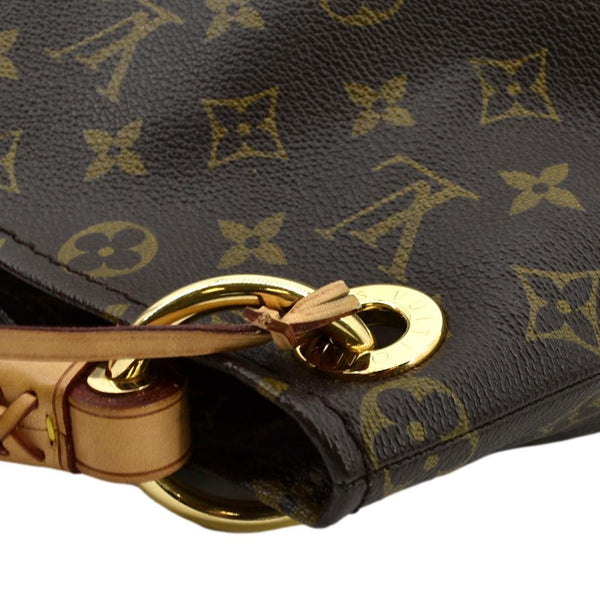 LOUIS VUITTON Artsy MM Monogram Canvas Hobo Bag Brown