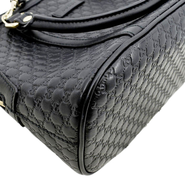 GUCCI Mini Dome Leather Crossbody Bag Black 449654