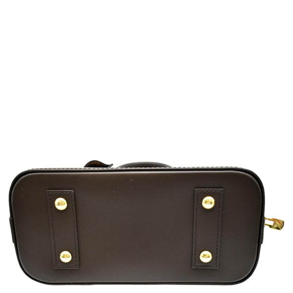 LOUIS VUITTON Alma BB Damier Ebene Satchel Crossbody Bag Brown
