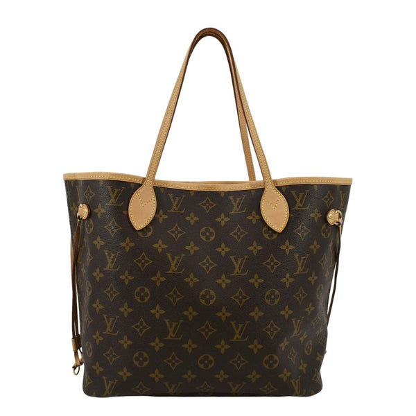 LOUIS VUITTON Neverfull MM Monogram Canvas Tote Bag Brown