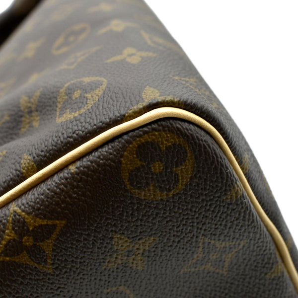 LOUIS VUITTON Speedy 35 Monogram Canvas Satchel Bag Brown