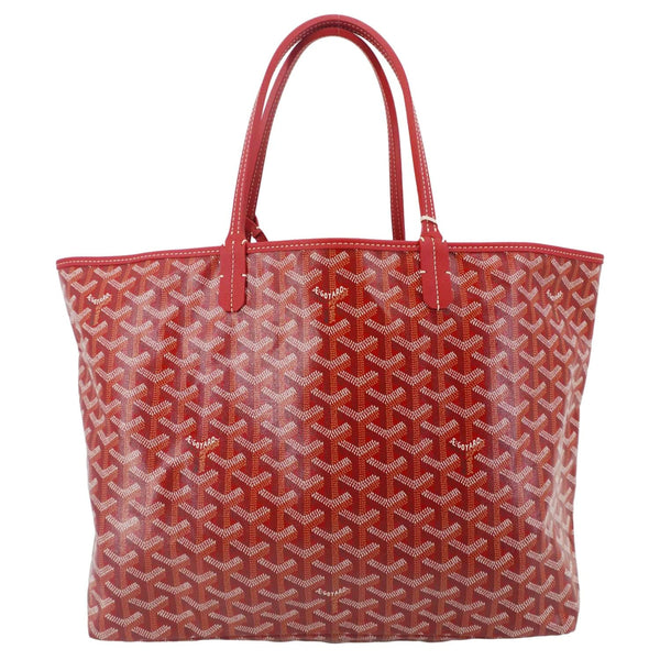 Goyard Saint Louis PM Red Tote Bag with Chevron Print