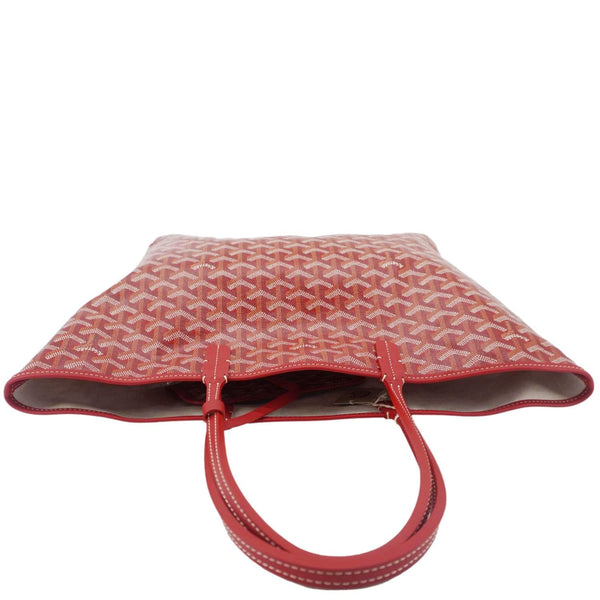 Side View of Goyard Saint Louis PM Tote with Leather Handles