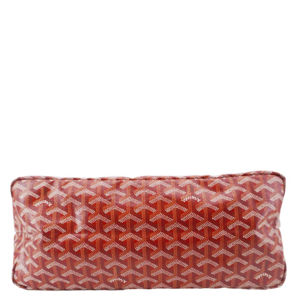 Flat Bottom View of Goyard Saint Louis PM Red Tote Bag