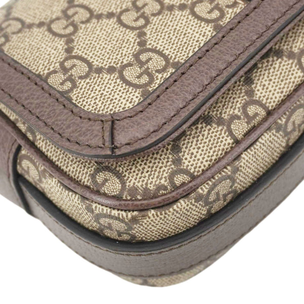 GUCCI Ophidia Super Mini GG Supreme Canvas Shoulder Bag Beige 795466