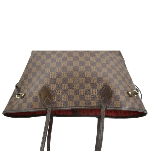 LOUIS VUITTON Neverfull MM Damier Ebene Shoulder Bag Brown