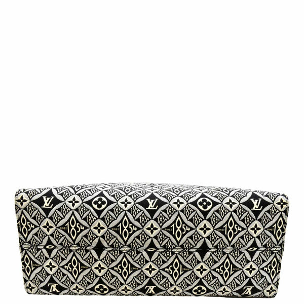 Bottom view of LV Onthego GM Jacquard Tote Bag