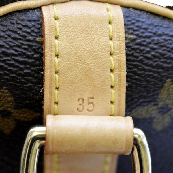 LOUIS VUITTON Speedy 35 Bandouliere Monogram Canvas Shoulder Bag Brown