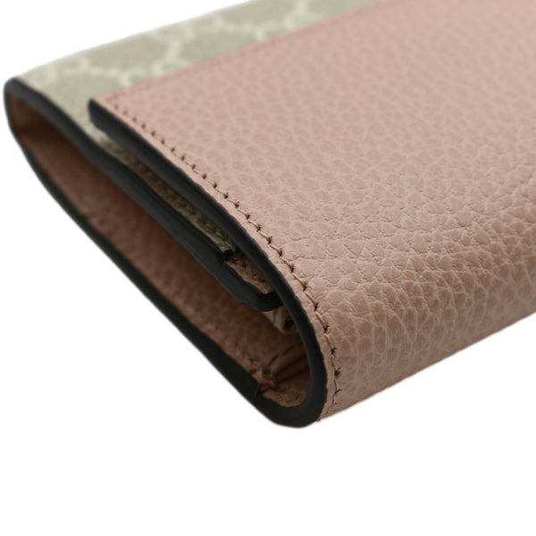 Gucci GG Marmont Continental Canvas Wallet Pink - Top Left