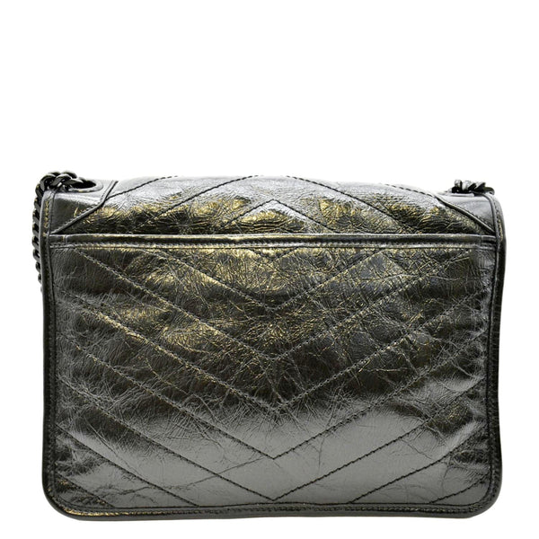 YVES SAINT LAURENT Niki Medium Leather Shoulder Bag Black