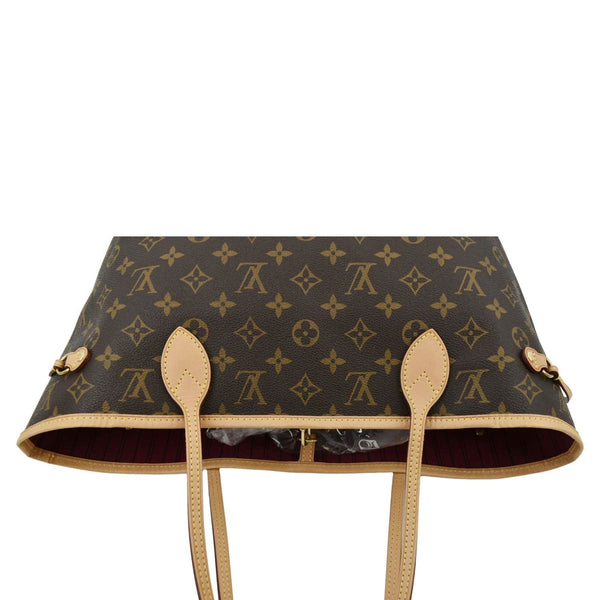 LOUIS VUITTON Neverfull MM Monogram Canvas Tote Bag Brown