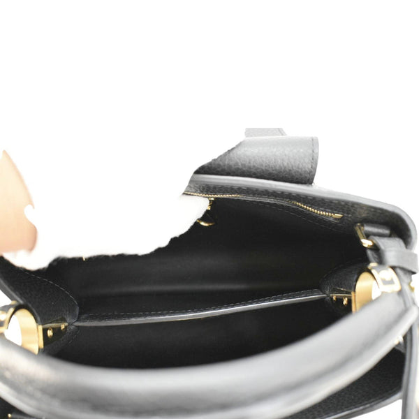 LOUIS VUITTON Capucines BB Leopard Taurillon Leather Shoulder Bag Black