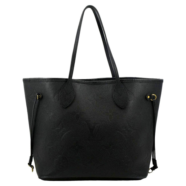 LOUIS VUITTON Neverfull MM Empreinte Leather Tote Shoulder Bag Black