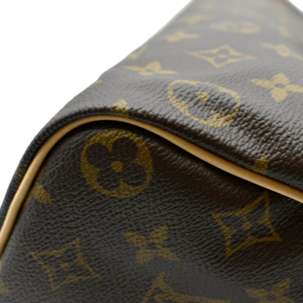 LOUIS VUITTON Speedy 35 Monogram Canvas Satchel Bag Brown