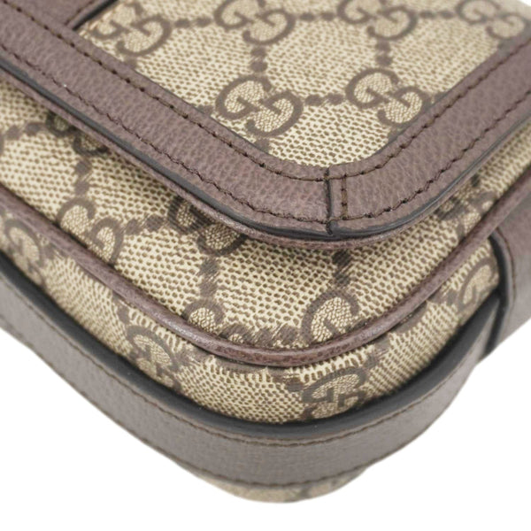 GUCCI Ophidia Super Mini GG Supreme Canvas Shoulder Bag Beige 795466