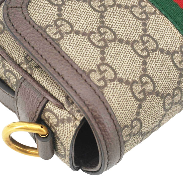 GUCCI Ophidia Super Mini GG Supreme Canvas Shoulder Bag Beige 795466