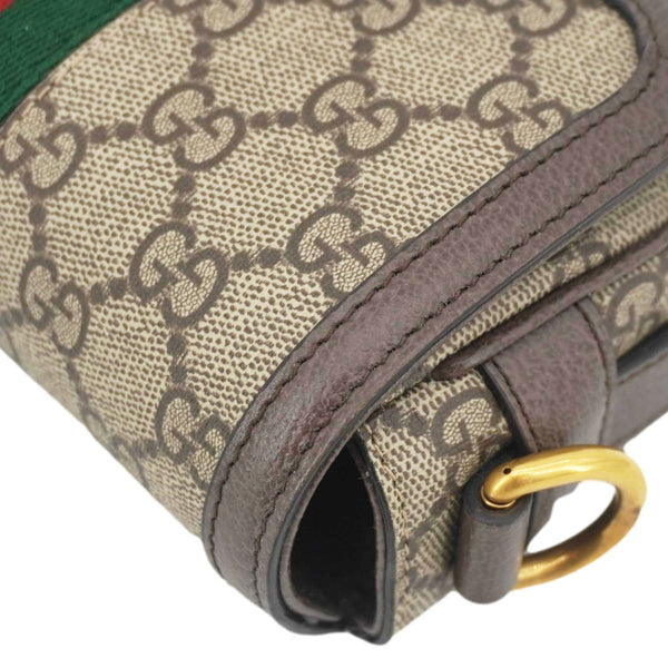 GUCCI Ophidia Super Mini GG Supreme Canvas Shoulder Bag Beige 795466